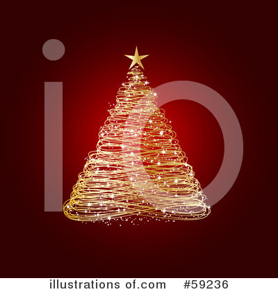Royalty-Free (RF) Christmas Tree Clipart Illustration by KJ Pargeter - Stock Sample #59236