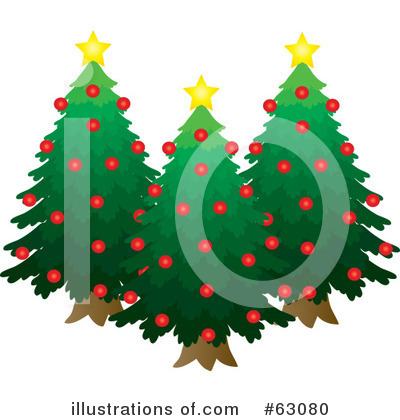 Royalty-Free (RF) Christmas Tree Clipart Illustration by Rosie Piter - Stock Sample #63080