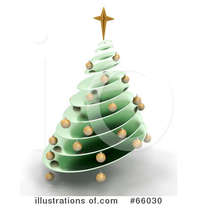 Royalty-Free (RF) Christmas Tree Clipart Illustration by KJ Pargeter - Stock Sample #66030