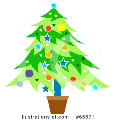Royalty-Free (RF) Christmas Tree Clipart Illustration by Prawny - Stock Sample #66571