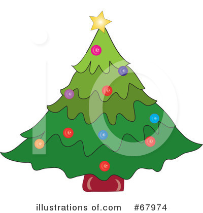 Royalty-Free (RF) Christmas Tree Clipart Illustration by Pams Clipart - Stock Sample #67974