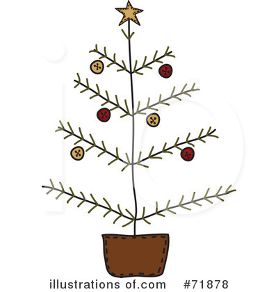 Royalty-Free (RF) Christmas Tree Clipart Illustration by inkgraphics - Stock Sample #71878