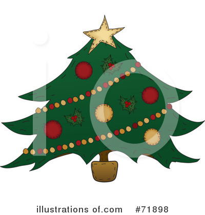 Royalty-Free (RF) Christmas Tree Clipart Illustration by inkgraphics - Stock Sample #71898
