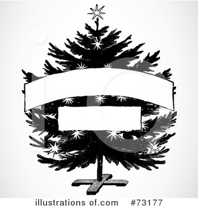 Royalty-Free (RF) Christmas Tree Clipart Illustration by BestVector - Stock Sample #73177