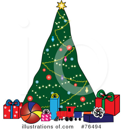 Royalty-Free (RF) Christmas Tree Clipart Illustration by Pams Clipart - Stock Sample #76494