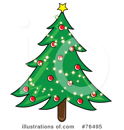 Royalty-Free (RF) Christmas Tree Clipart Illustration by Pams Clipart - Stock Sample #76495