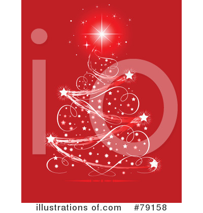 Royalty-Free (RF) Christmas Tree Clipart Illustration by Pushkin - Stock Sample #79158