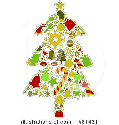Royalty-Free (RF) Christmas Tree Clipart Illustration by BNP Design Studio - Stock Sample #81431