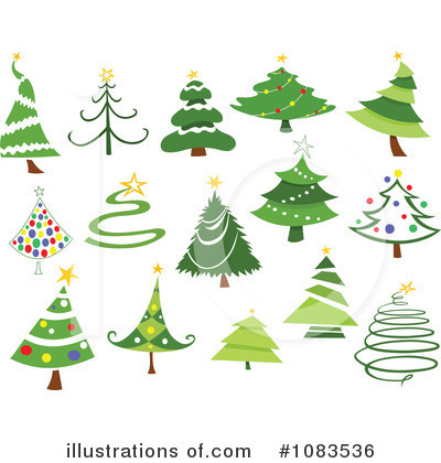 Royalty-Free (RF) Christmas Trees Clipart Illustration by yayayoyo - Stock Sample #1083536