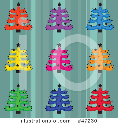 Royalty-Free (RF) Christmas Trees Clipart Illustration by Prawny - Stock Sample #47230