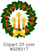 Christmas Wreath Clipart #228317 by elaineitalia