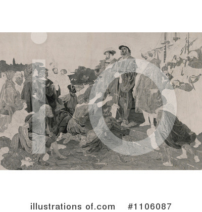 Royalty-Free (RF) Christopher Columbus Clipart Illustration by JVPD - Stock Sample #1106087