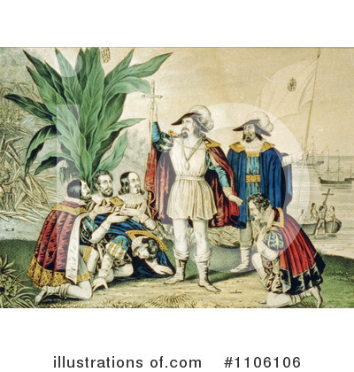 Royalty-Free (RF) Christopher Columbus Clipart Illustration by JVPD - Stock Sample #1106106