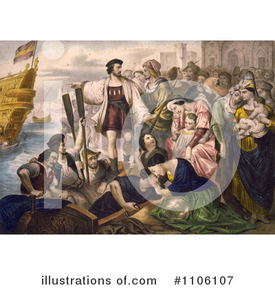 Royalty-Free (RF) Christopher Columbus Clipart Illustration by JVPD - Stock Sample #1106107
