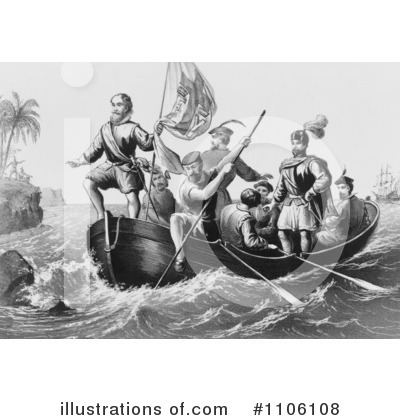 Royalty-Free (RF) Christopher Columbus Clipart Illustration by JVPD - Stock Sample #1106108