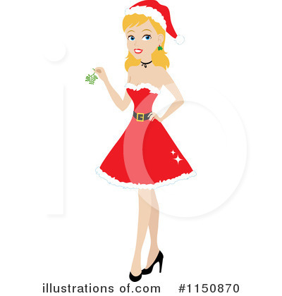Royalty-Free (RF) Chritmas Woman Clipart Illustration by Rosie Piter - Stock Sample #1150870