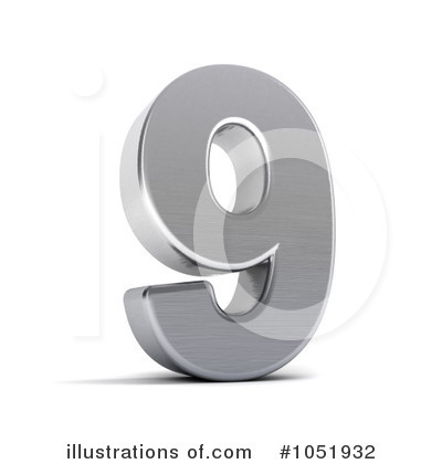 Chrome Number Clipart #1051932 by stockillustrations
