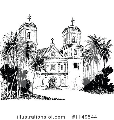 Royalty-Free (RF) Church Clipart Illustration by Prawny Vintage - Stock Sample #1149544