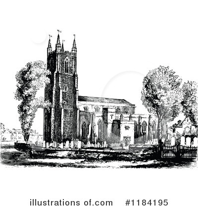 Royalty-Free (RF) Church Clipart Illustration by Prawny Vintage - Stock Sample #1184195