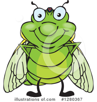 Royalty-Free (RF) Cicada Clipart Illustration by Dennis Holmes Designs - Stock Sample #1280367