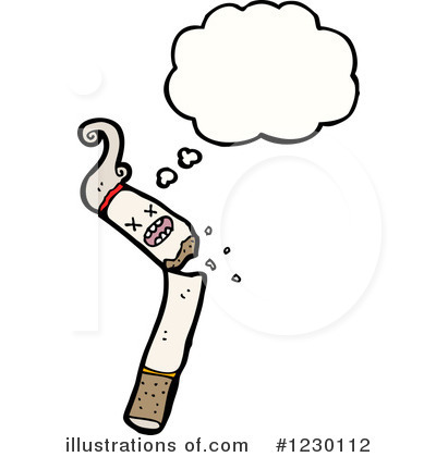 Royalty-Free (RF) Cigarette Clipart Illustration by lineartestpilot - Stock Sample #1230112