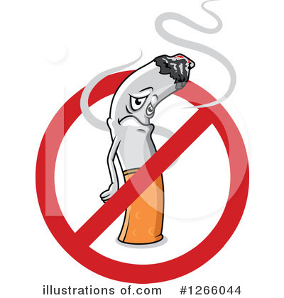 Cigarette Mascot Clipart #1266044 by Vector Tradition SM