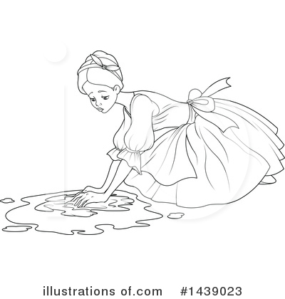 Royalty-Free (RF) Cinderella Clipart Illustration by Pushkin - Stock Sample #1439023