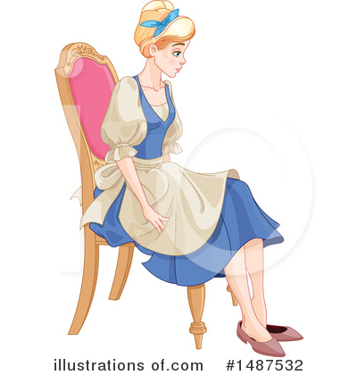 Royalty-Free (RF) Cinderella Clipart Illustration by Pushkin - Stock Sample #1487532