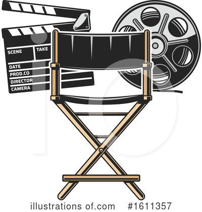 Clapperboard Clipart #1611357 by Vector Tradition SM