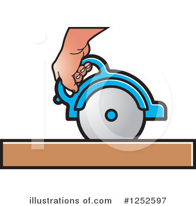 Royalty-Free (RF) Circular Saw Clipart Illustration by Lal Perera - Stock Sample #1252597