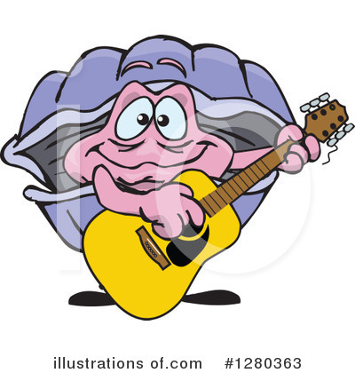 Royalty-Free (RF) Clam Clipart Illustration by Dennis Holmes Designs - Stock Sample #1280363