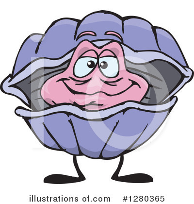 Clam Clipart #1280365 by Dennis Holmes Designs