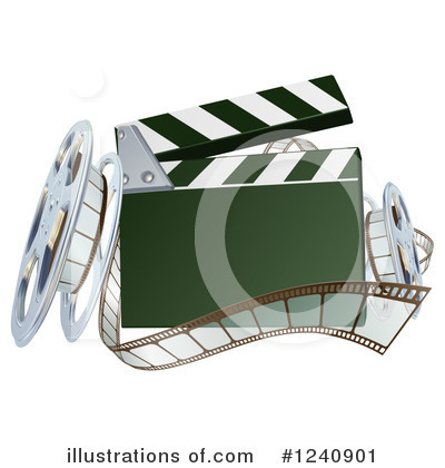 Clapper Board Clipart #1240901 by AtStockIllustration