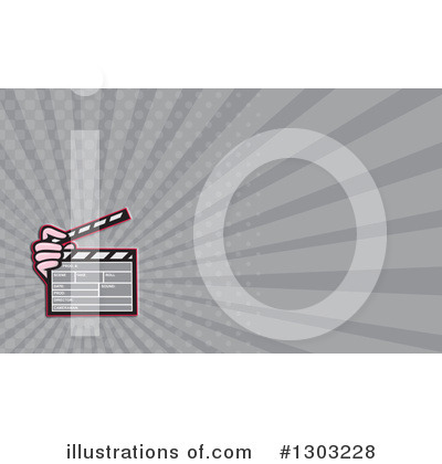 Royalty-Free (RF) Clapperboard Clipart Illustration by patrimonio - Stock Sample #1303228