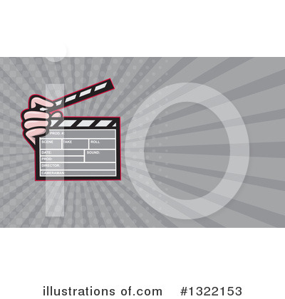 Royalty-Free (RF) Clapperboard Clipart Illustration by patrimonio - Stock Sample #1322153