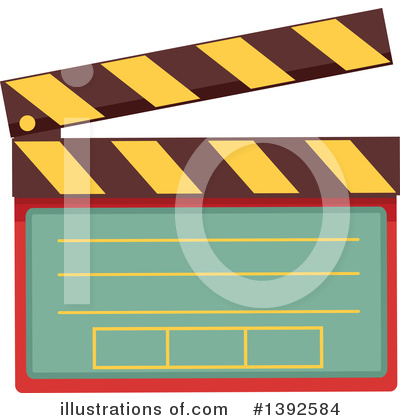Clapper Board Clipart #1392584 by BNP Design Studio