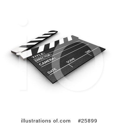 Royalty-Free (RF) Clapperboard Clipart Illustration by KJ Pargeter - Stock Sample #25899