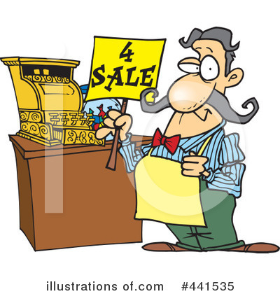 Royalty-Free (RF) Clerk Clipart Illustration by toonaday - Stock Sample #441535