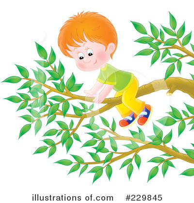 Royalty-Free (RF) Climbing A Tree Clipart Illustration by Alex Bannykh - Stock Sample #229845