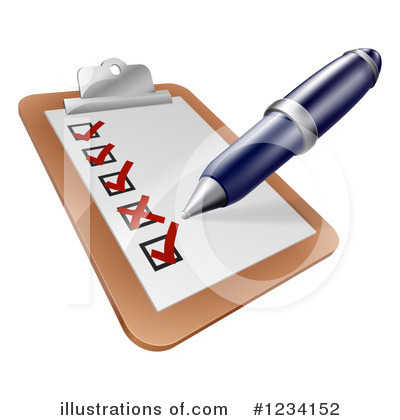 Royalty-Free (RF) Clipboard Clipart Illustration by AtStockIllustration - Stock Sample #1234152