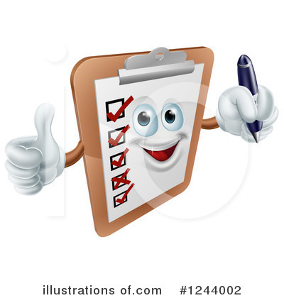 Royalty-Free (RF) Clipboard Clipart Illustration by AtStockIllustration - Stock Sample #1244002