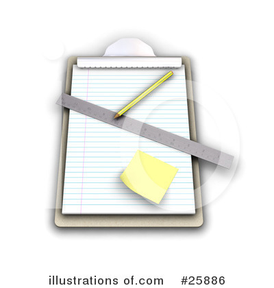 Royalty-Free (RF) Clipboard Clipart Illustration by KJ Pargeter - Stock Sample #25886