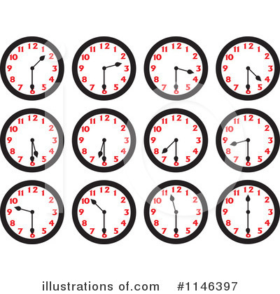 Royalty-Free (RF) Clock Clipart Illustration by Johnny Sajem - Stock Sample #1146397