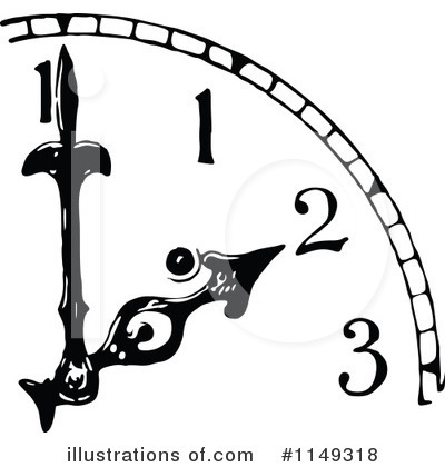 Royalty-Free (RF) Clock Clipart Illustration by Prawny Vintage - Stock Sample #1149318