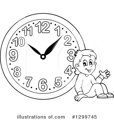 Royalty-Free (RF) Clock Clipart Illustration by visekart - Stock Sample #1299745
