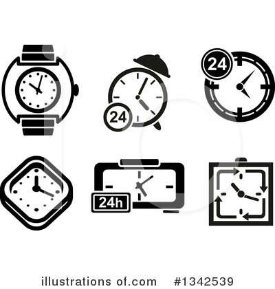 Royalty-Free (RF) Clock Clipart Illustration by Vector Tradition SM - Stock Sample #1342539