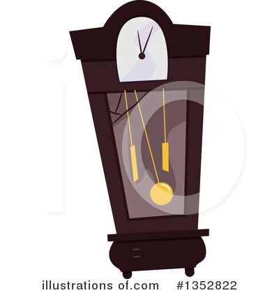 Grandfather Clock Clipart #1352822 by BNP Design Studio