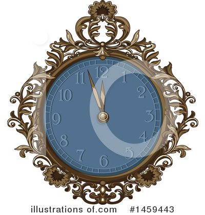 Royalty-Free (RF) Clock Clipart Illustration by Pushkin - Stock Sample #1459443