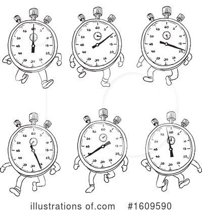 Royalty-Free (RF) Clock Clipart Illustration by patrimonio - Stock Sample #1609590