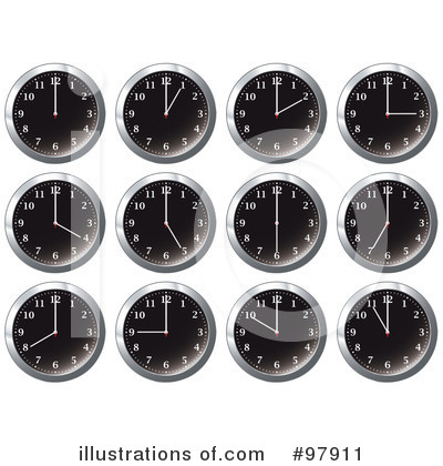 Royalty-Free (RF) Clock Clipart Illustration by michaeltravers - Stock Sample #97911